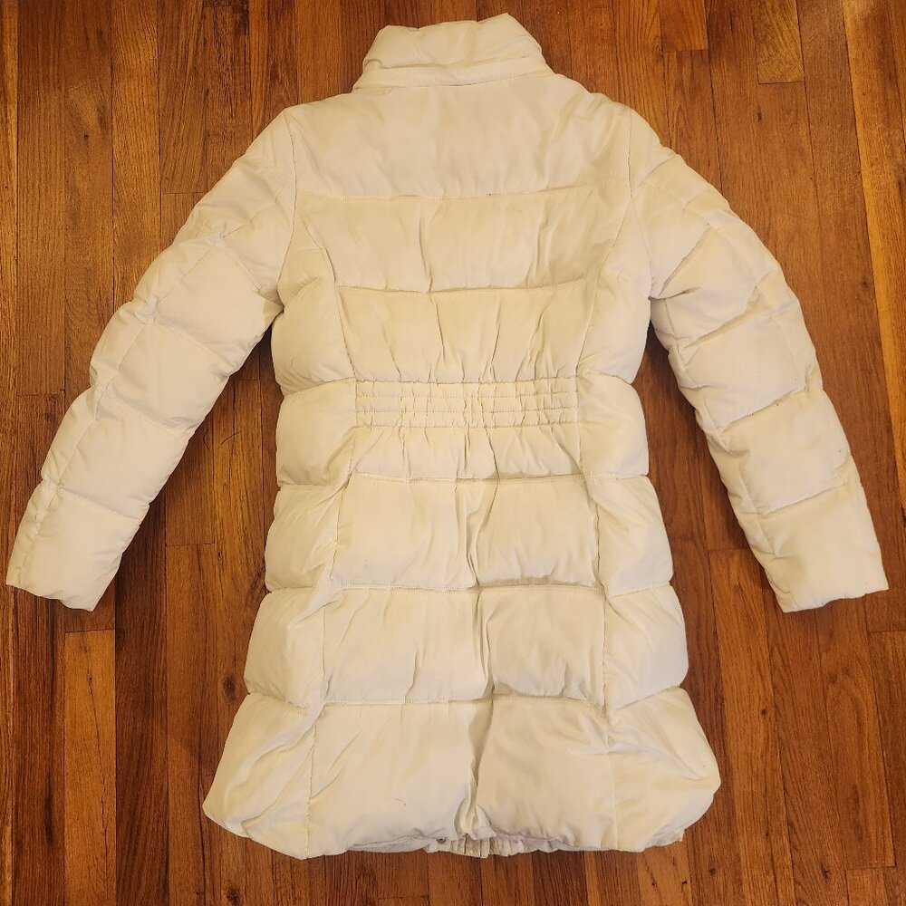 Tommy Hilfiger White Long Puffer Coat Size M No Hood Excellent Condition - Picture 4 of 16